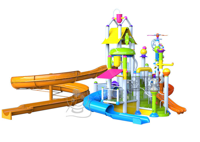 Flexibly Design Spray Water Park / Spray Park Equipment Easy Maintenance