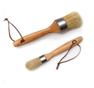 Wholesale 2PCS Chalk Paint Brush Set Round For Furniture Stencils from china suppliers