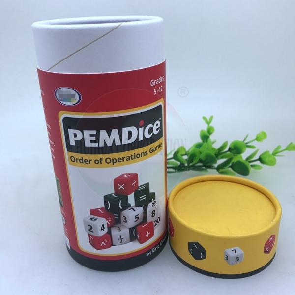 Customized Recyclable Kraft Paper Tube Packaging For Puzzle Gold Stamping