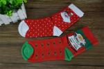 Lovely cartoon christmas santa claus design cotton winter thick wearing socks