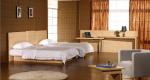 Wood Hotel and Luxury Apartment Furniture,Upholstery Bed,Headboard,Mattress,TV