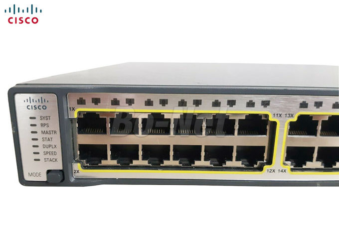 Gigabit Ethernet Interface Used Cisco Switches 48 Port 10/100/1000 3750E 50/60 Hz