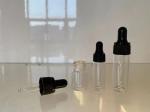 Dropper Spiral 5ml Essential Oil Bottle Transparent Glass For Skincare