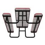 8 People ISO14001 Certified Metal Picnic Table Bench Set
