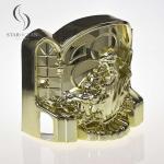 Luxury Design Coffin Decoration Non Toxic Materials With Steel Bar Handle 22#