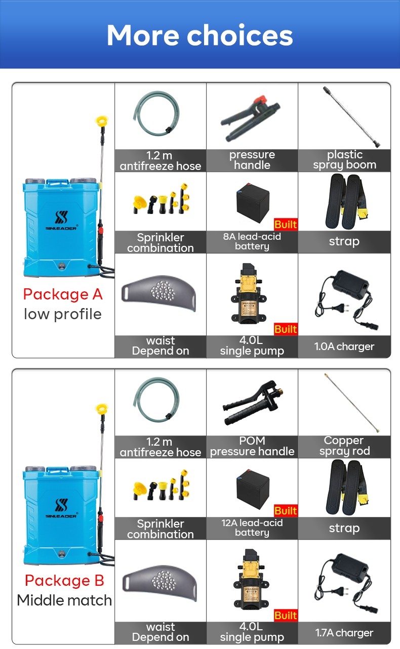 12L Agricultural Pump Sprayer PP Material Backpack Manual Sprayer