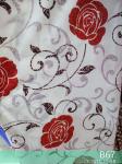 White 65g/M2 Printed Woven Polyester Brushed Fabric 2.2m Wide