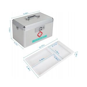 Wholesale 15in Child Aluminum Portable First Aid Box Medicine Case With Lock from china suppliers