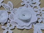 Watersoluble embroidery flower patches for clothes DTM Polyester Material