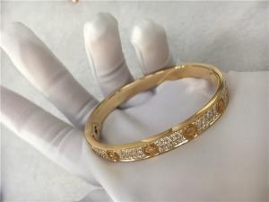 Wholesale Diamond High End Custom Jewelry Love Bracelet 18K Yellow Gold from china suppliers