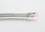 26AWG - 36AWG Thermocouple Cable With Fiberglass Stainless Steel Braided Sheath
