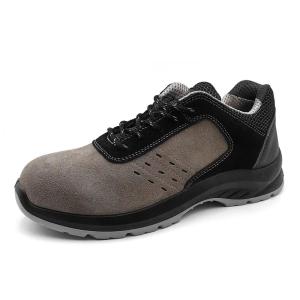 Wholesale Low Cut Suede Leather Shoes Grey Steel Toe Waterproof Shoes S3 from china suppliers