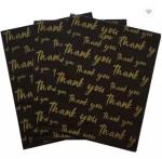 PE PVC Thank You Plastic Shopping Bags Black Boutique Shopping Bag