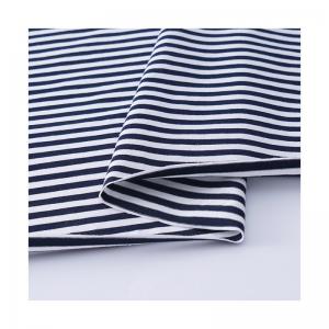 Wholesale Soft Textured Yarn Dyed Cloth , Sportswear Striped Knit Organic Cotton Fabric from china suppliers