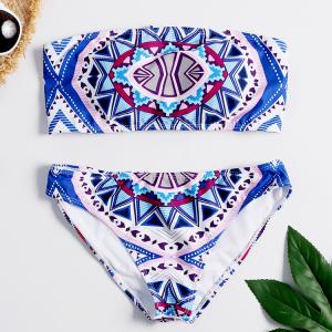 Wholesale Tiered Layer Tie a Knot Front Top With Low waist Bikini swimsuit high cut from china suppliers