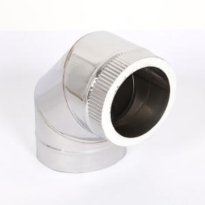 Wholesale Double Wall Angled Chimney Pipe , Stainless Steel Flue Pipe Smoke Ventilator from china suppliers