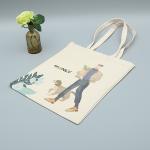 Promoting Beach Printed Reusable Shopping Bags Cotton Canvas Bag