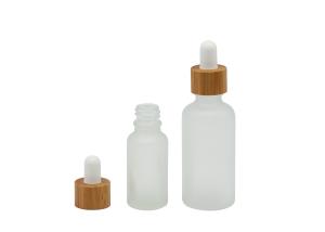 Wholesale Frosted 50ml Bamboo Glass Essential Oil Dropper Bottles from china suppliers