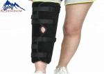 Black Orthopedic Physiotherapy Hinged Knee Support ROM Fixed Knee Brace for