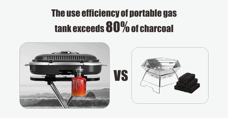 Portable Foldable Gas Electronic Camping Outdoor Barbecue BBQ Gas Grills with Trolley