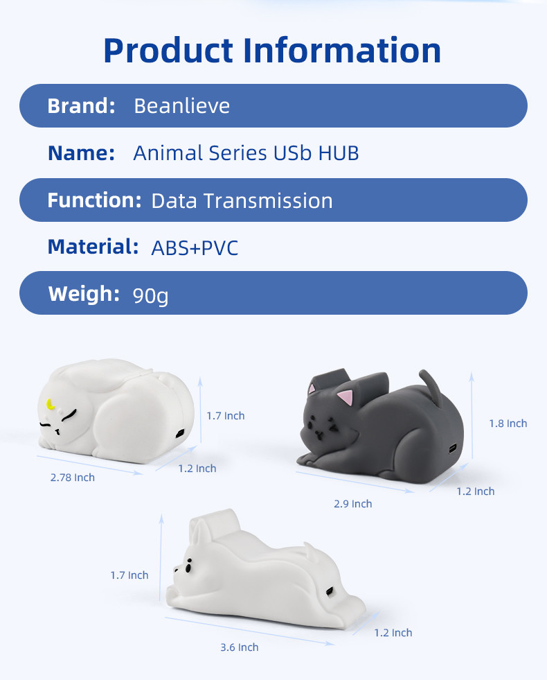 USB PVC Fast Reading Hub Tf Card Reading Hub with Rapid Data Transfer and Memory Card Reader