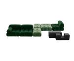 Solid Wood Italia Camaleonda Sofa Retro Fabric Mario Bellini Couch