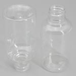 Clear Round Travel Set 2oz Lotion Spray Plastic Bottle
