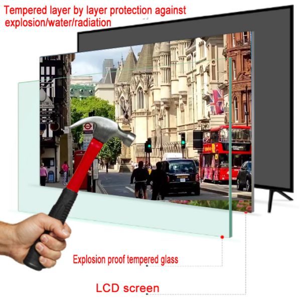 55-110 Inch Television With Tempered Glass Eye Protection