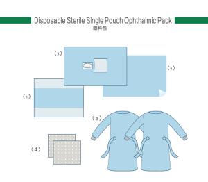 Wholesale SMS Eye Surgery Pack Hospital Ophthalmic Drape With Pouch from china suppliers