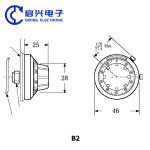 B2 46mm 6.35mm 15 turns 10 turns 7276 3590 534 potentiometer precise dial knob