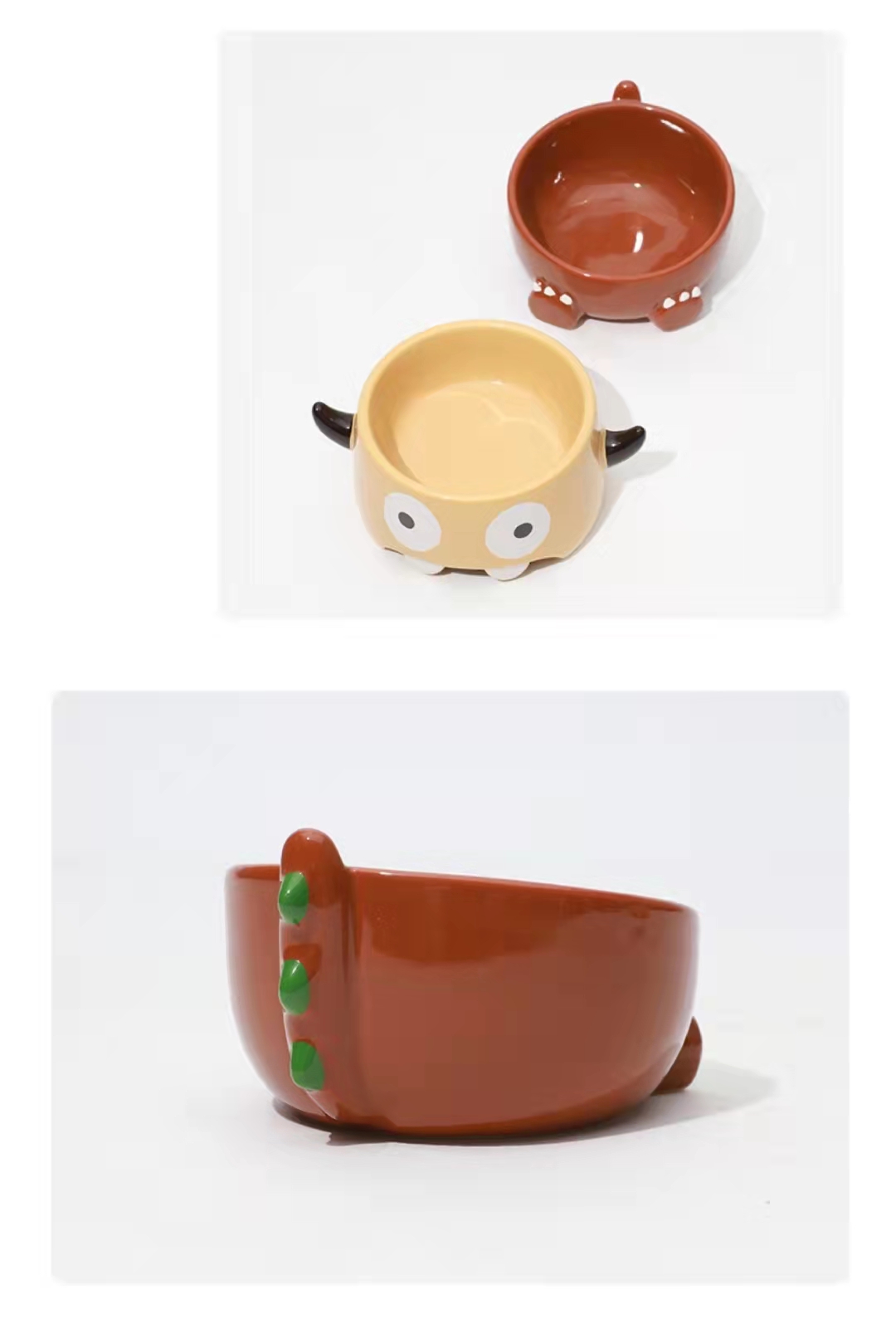 Creative Durable Pet Ceramic Bowls , Ceramic Dog Feeders Eco Friendly ODM