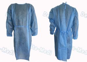 Wholesale Long Sleeve Disposable Protective Gowns , Comfortable Dustproof Medical Patient Isolation Gowns from china suppliers