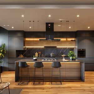 Modern Design Multifunctional Solid Wood Kitchen Cabinets Quality Stainless