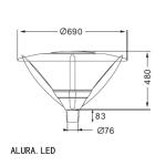 5 Years Warranty Top Post Designed Landscape Lighting 40W For Vertical