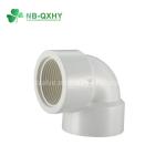 QX Standard UPVC Plastic Pipe Fitting PVC 90deg Water Elbow for Water Supply