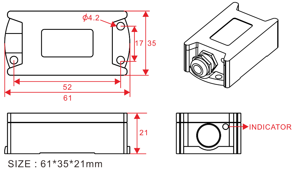 RION RS485 Capacitance Tilt Sensor Inclinometer Sun Angle Sensor