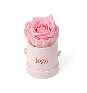 Wholesale Rigid Boxes Luxury Velvet Square Round Flower Packaging Gift Boxes with Custom Logo from china suppliers