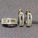 diamonds earring 18kt gold with yellow gold or white gold