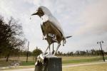 Large Metal Stainless Steel Animal Sculptures Outdoor Decoration Mirror Polish