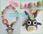 Baby sling necklace, baby bracelet, crochet bracelet, teething bracelet, crochet