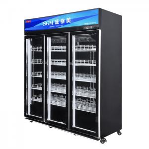 Wholesale Custom 1380L Glass Door Beverage Refrigerator Cooler Tricolour Light from china suppliers