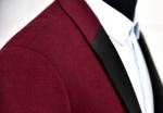 Style Fancy Red Mens Slim Fit Tuxedo Business 4 Season Breathable Long Sleeves