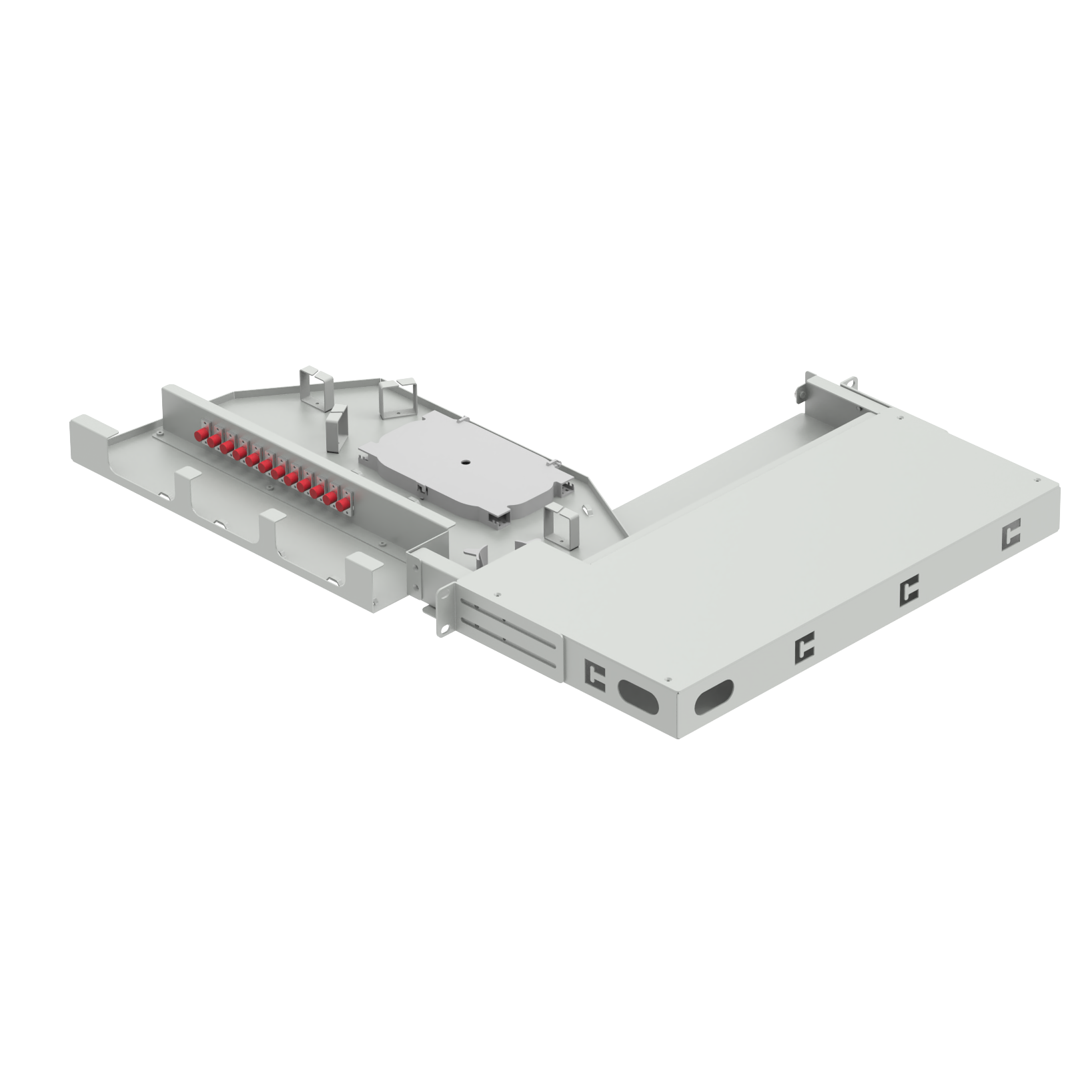 12 Cores Optical Distribution Frame UPC Type Swing Patch Panel 19 Inch for FTTX 5