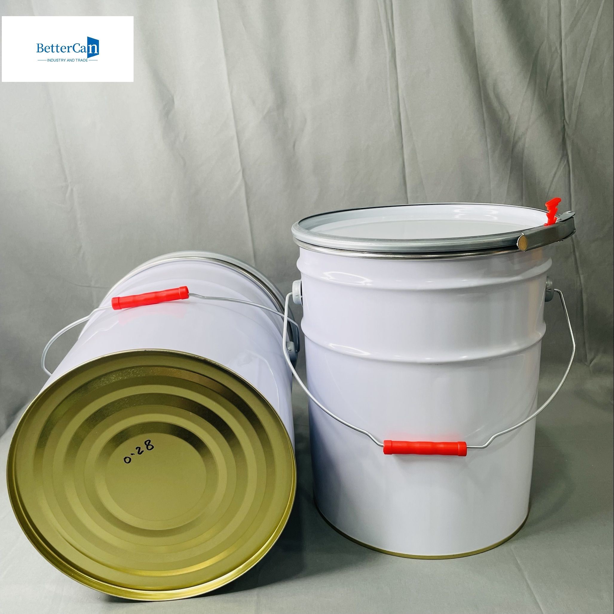 High Durability 5 Liter Tin Can With Lids Rubber Gasket Industrial Container Tin Packaging With Lock Ring