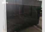 Anti Wear Marble Natural Stone Slabs Nero Marquina Black Color With White Veins