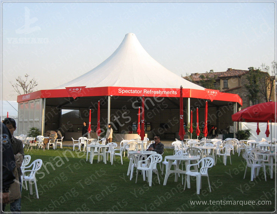 850G / Sqm Pagoda Instant Shelter , Pagoda Party Tent Double Pvc Coated Polyester Textile