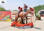 Outside Ride On Walking Dinosaur , Person Riding Dinosaur 4 Meters Long