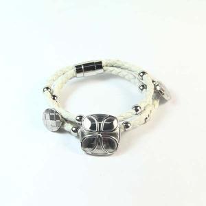 Wholesale Europ American Fashion Trendy Stainless Steel Geniune PU Leather Bracelet Bangle LBL286 from china suppliers