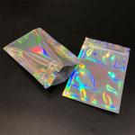 Stand Up Holographic Zipper Packaging Bag Flat Pouches Small Laser Zip Lock