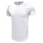 OEM maufactory Summer Round Collar Solid Color T Shirt Male Loose Short Sleeve